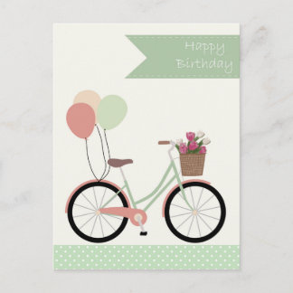 Cartão Postal Tudo de bom para o aniversário da bicicleta