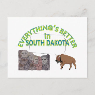 Cartão Postal Tudo é Melhor em South Dakota