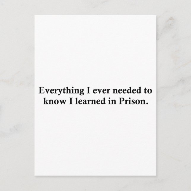 Cartão Postal Tudo e Prisão (Frente)