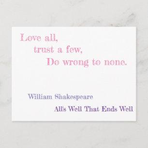 Cartão Postal Tudo Está Bem Que Acabe Bem