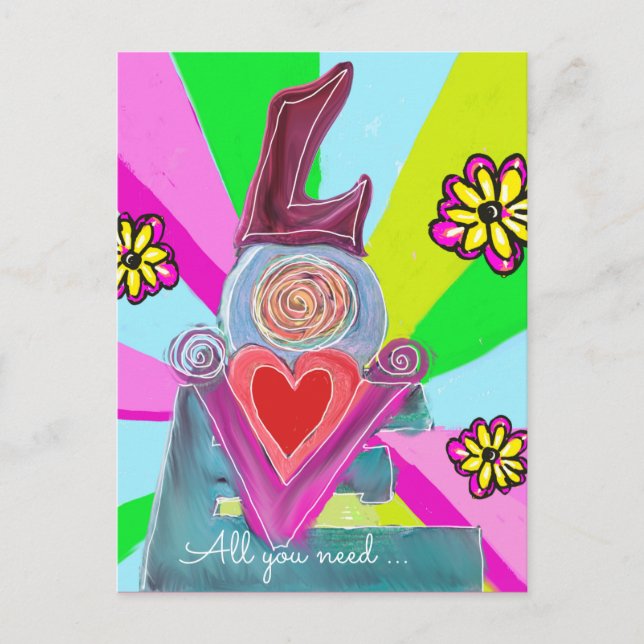 Cartão Postal Tudo o que você precisa….Compartilhe o Amor  (Frente)