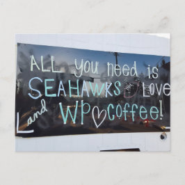 Cartão Postal Tudo o que Você Precisa É Seahawks e Amor