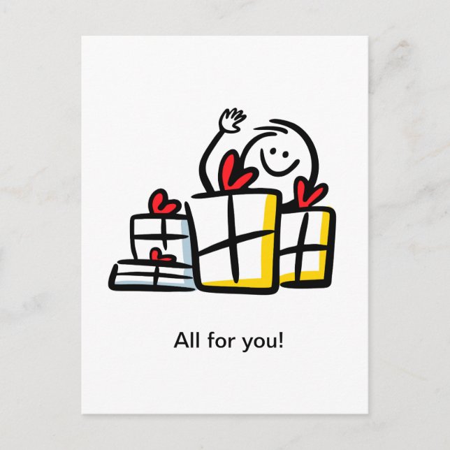 Cartão Postal Tudo para você! (Frente)