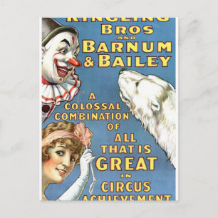 Cartão Postal Tudo que é Excelente no Circus Achievement Vintage