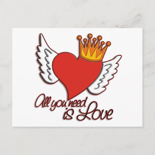 Cartão Postal Tudo Que Você Precisa É De Amor
