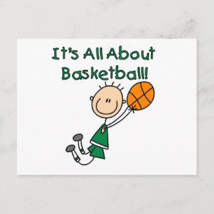 Cartão Postal Tudo Sobre Camisetas e Presentes de Basquetebol