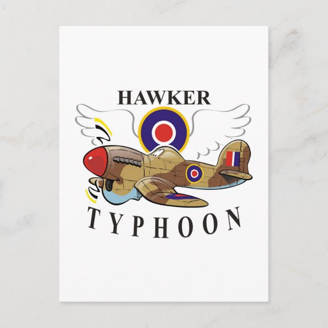 Cartão Postal tufão de hawker (Frente)