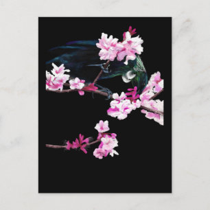 Cartão Postal Tui Feeding on Cherry Blossoms