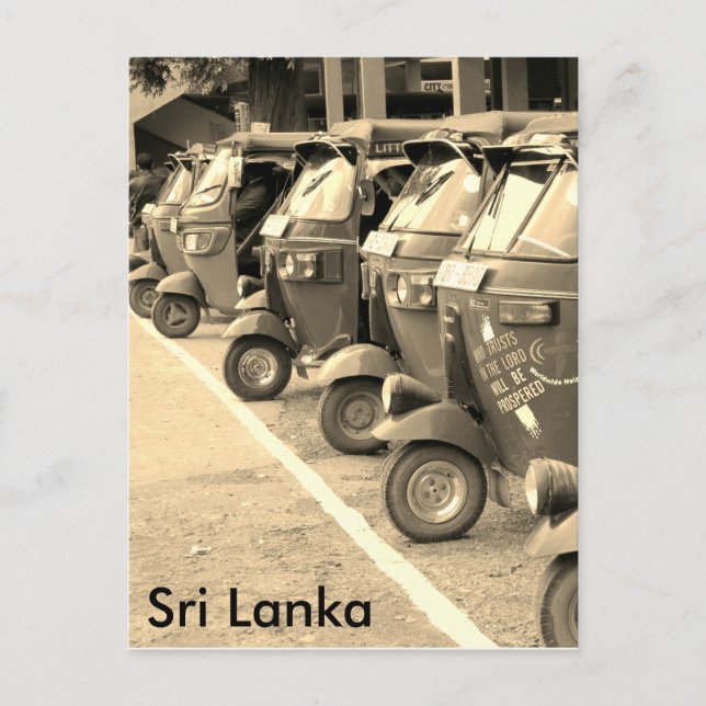 Cartão Postal tuk tuk sri lanka (Frente)