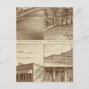 Cartão Postal Tulare Co ranches, escritórios