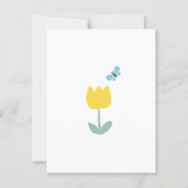 Cartão Postal tulip flowers butterfly dear mom