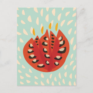 Cartão Postal Tulipa abstrata bonita decorativa