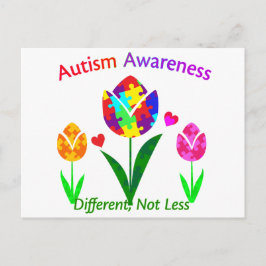 Cartão Postal Tulipa de Sensibilização Autismo