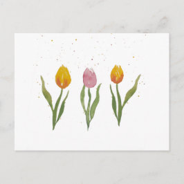 Cartão Postal Tulipas Aquarell Tulpen