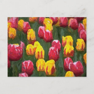 Cartão Postal Tulipas de primavera