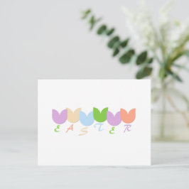 Cartão Postal Tulipas de Primavera Elegante Personalizadas, Feri