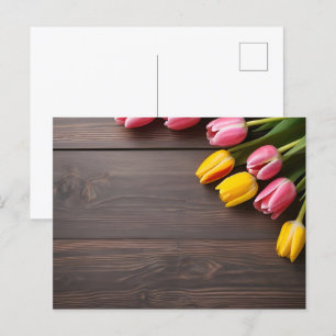 Cartão Postal Tulipas de primavera para Dia de os namorados