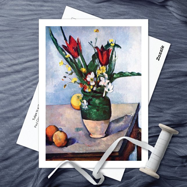 Cartão Postal Tulipas em um Vase Paul Cezanne (Criador carregado)