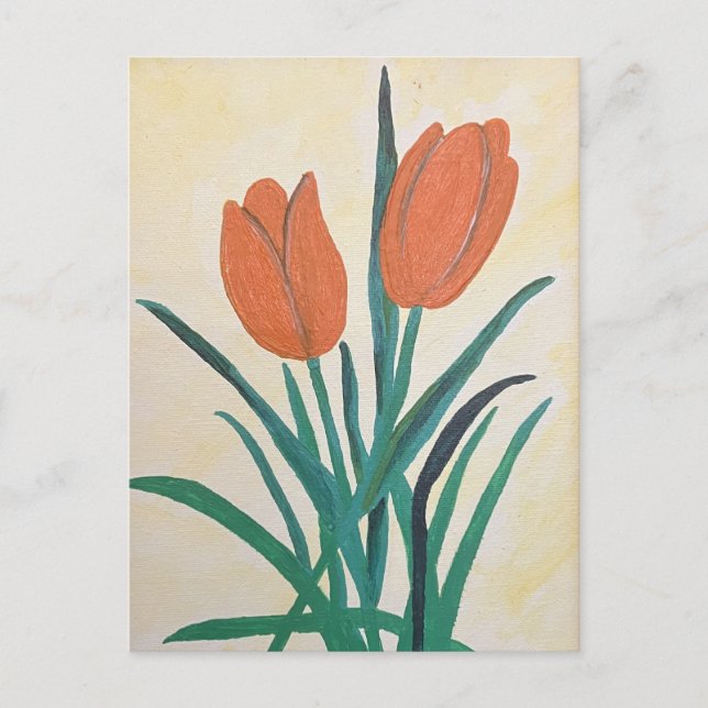 Cartão Postal Tulipas Laranja (Frente)