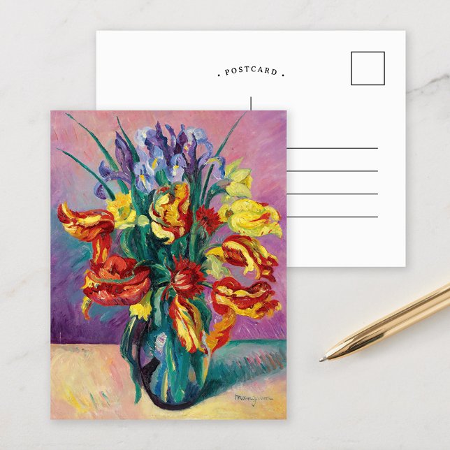 Cartão Postal Tulipas Papagaio | Henri Manguin (Criador carregado)