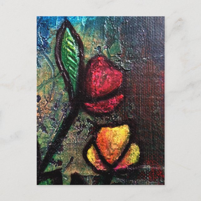Cartão Postal Tulipas Pintadas (Frente)
