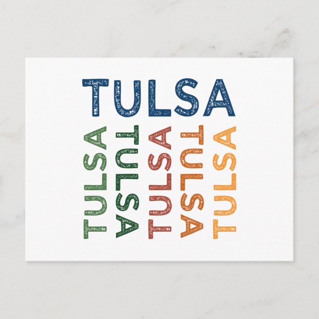 Cartão Postal Tulsa Cute Colorful (Frente)