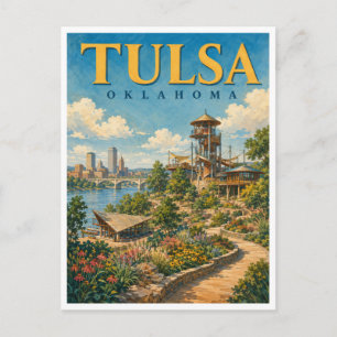 Cartão Postal Tulsa Oklahoma Gathering Place GeoSaga