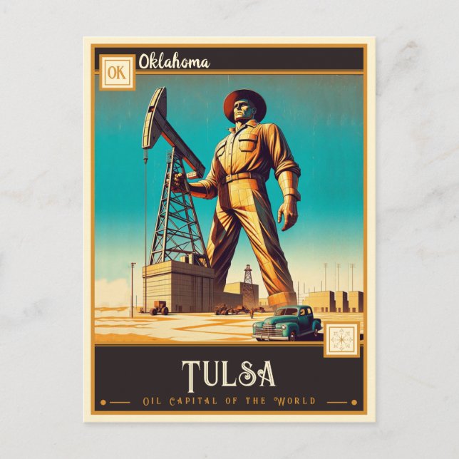 Cartão Postal Tulsa, Oklahoma | Vintage (Frente)