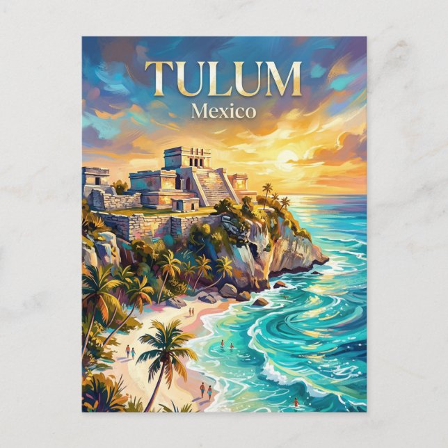 Cartão Postal Tulum México (Frente)