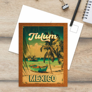 Cartão Postal Tulum México Árvore de Palmeira Souvemir de Viagem