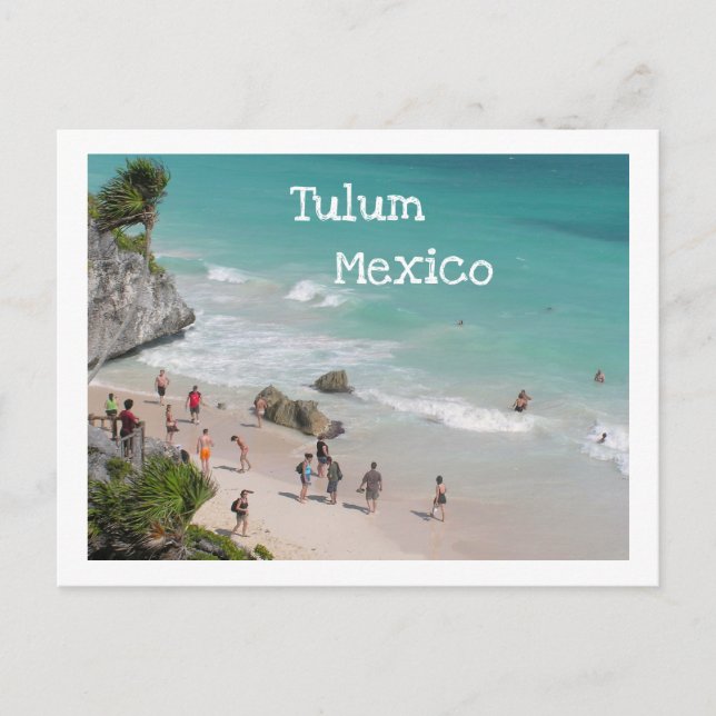 CARTÃO POSTAL/TULUM, MÉXICO/RUINAS ACIMA DA PRAIA (Frente)