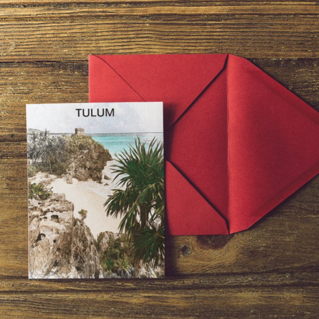 Cartão Postal Tulum Mexico Tropical Scenerir Souvenir (tulum mexico yucatan travel postcard)