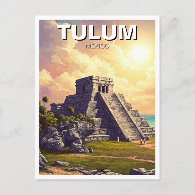 Cartão Postal Tulum Mexico Viagem (Frente)