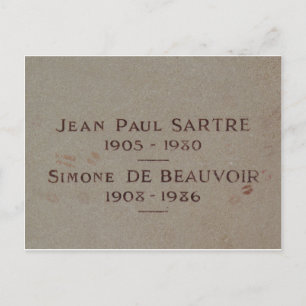 Cartão Postal Túmulo de Simone de Beauvoir e Jean-Paul Sartre