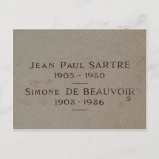 Cartão Postal Túmulo de Simone de Beauvoir e Jean-Paul Sartre