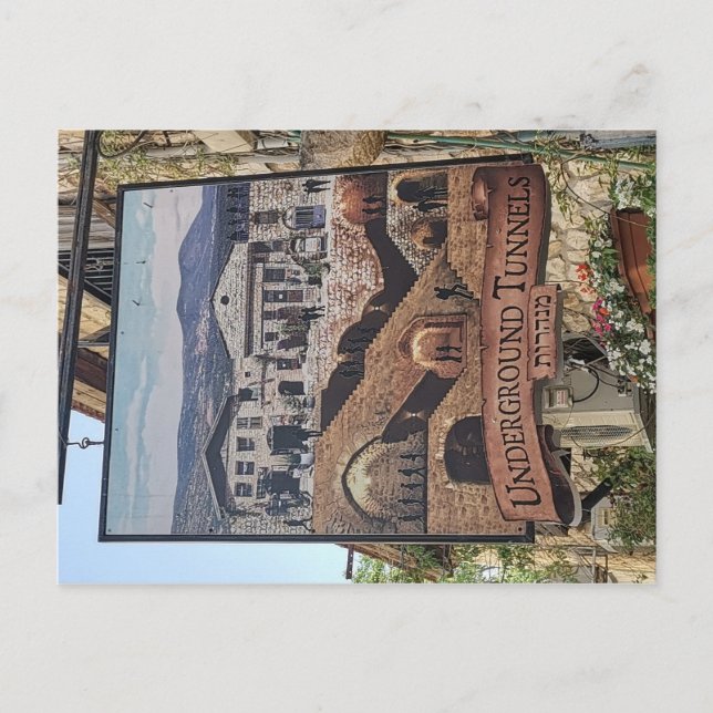 Cartão Postal Túneis de escavação - Tzgorda, Israel (Frente)