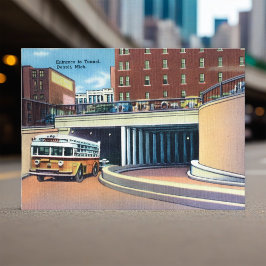 Cartão Postal Túnel de Detroit a Windsor