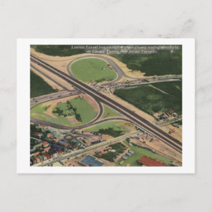 Cartão Postal Túnel de Lincoln, Vintage do NJ Turnpike Exchange