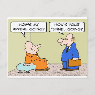 Cartão Postal túnel de recurso do advogado de cela prisioneira