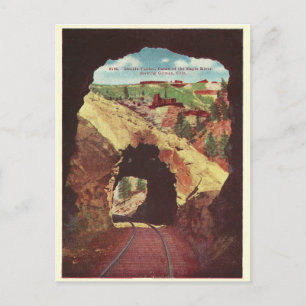 Cartão Postal Túnel de trem Vintage Colorado