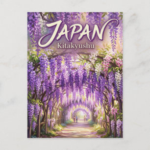 Cartão Postal Túnel de Wisteria nos Jardins Kawachi Fuji Japão
