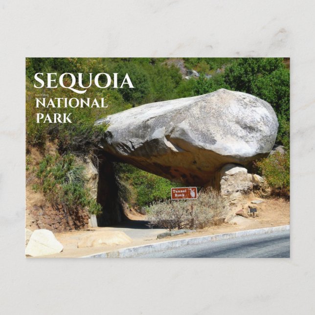 Cartão Postal Túnel Rock, Sequoia National Park (Frente)