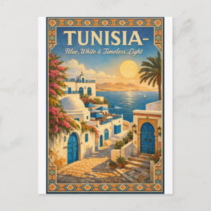 Cartão Postal TÚNIA – Azul, Branco & Luz Atemporal