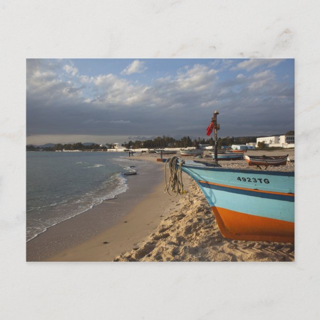 Cartão Postal Tunísia, Cap Bon, Hammamet, orla marítima, (Frente)