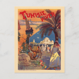 Cartão Postal Tunisie Hiver Tunísia Poster vintage 1899