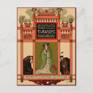Cartão Postal Turandot Arte Vintage Art Nouveau