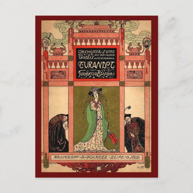 Cartão Postal Turandot, uma Ópera Puccini (Frente)