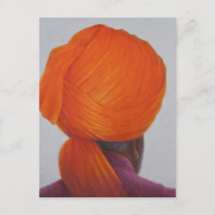Cartão Postal Turbante 2014 do açafrão