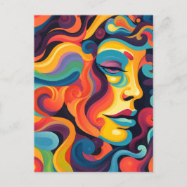 Cartão Postal Turbilhão Vibrante de Emoções