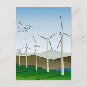 Cartão Postal Turbinas eólicas